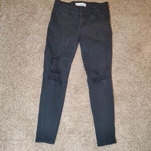 Kancan Black Distressed Skinny Womens Jeans Size 5/26  Great Pre-Owned Condition